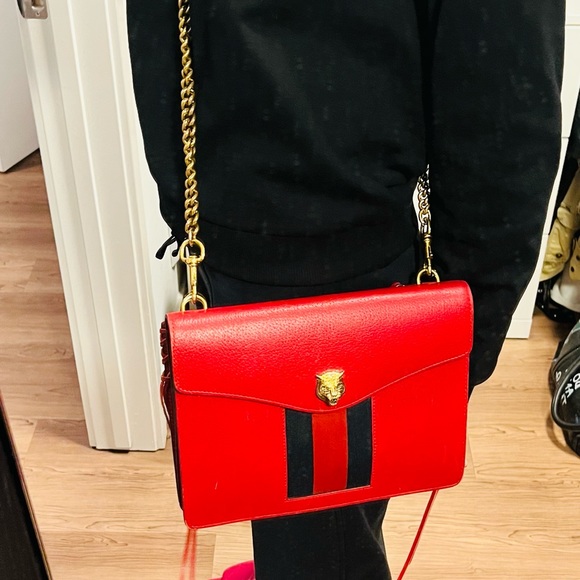 Gucci Red Shoulder/Messanger Bag - Picture 7 of 13
